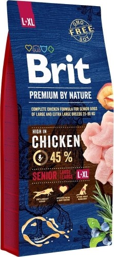 BRIT Premium by Nature Senior Large / Extra Large Chicken - dry dog food - 15 kg image 1