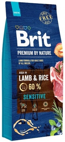 BRIT Premium by Nature Sensitive Lamb with rice - dry dog food - 15 kg image 1