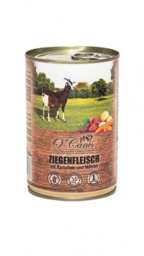 O'CANIS canned dog food- wet food-goat with potatoes- 400 g image 1