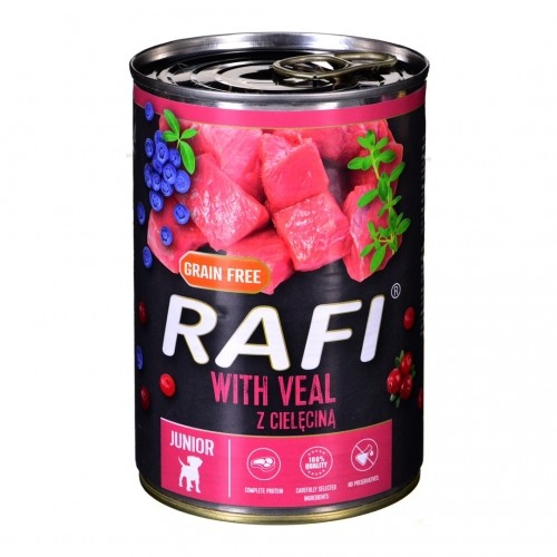 Dolina Noteci Rafi Junior with veal, cranberry, and blueberry - Wet dog food 400 g image 1