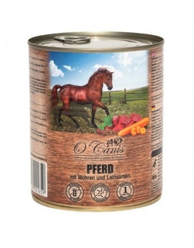 O'CANIS canned dog food- wet food- horse meat with potato- 800 g image 1