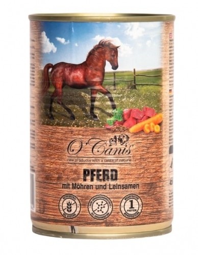 O'CANIS Horse meat with vegetables and linseed  - Wet dog food - 400 g image 1