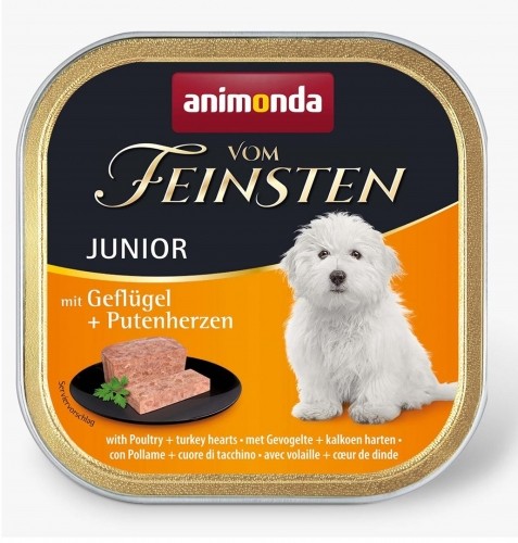 animonda Vom Feinsten with poultry + turkey hearts Heart, Poultry, Turkey Junior 150 g image 1