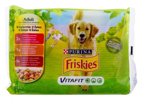 Purina Nestle PURINA Friskies Adult - Mix in jelly - wet dog food - 4 x100 g image 1