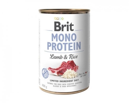 BRIT MONO PROTEIN Wet dog food Lamb with rice 400 g image 1