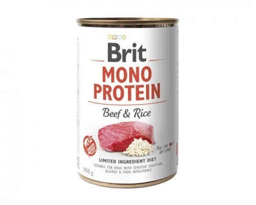 BRIT Mono Protein Beef & Rice - wet dog food - 400g image 1