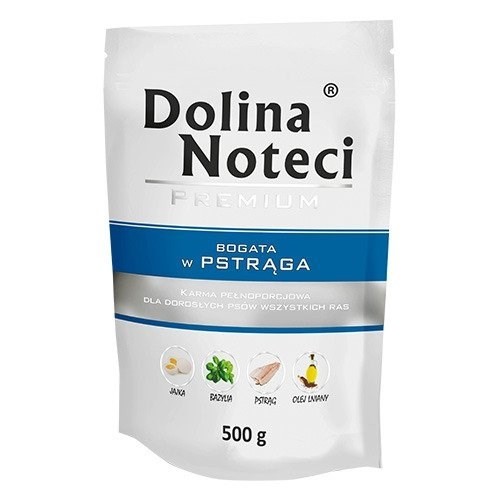 Dolina Noteci Premium rich in trout - wet dog food - 500g image 1