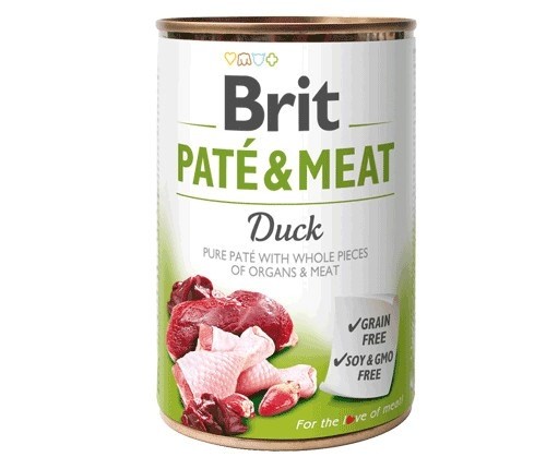 BRIT Pate&Meat Adult Duck - Wet dog food - 400 g image 1