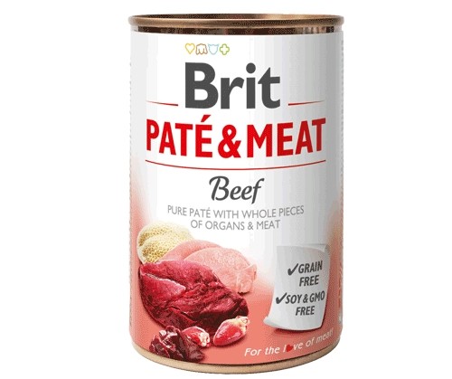 BRIT Paté & Meat with Beef - wet dog food - 400g image 1