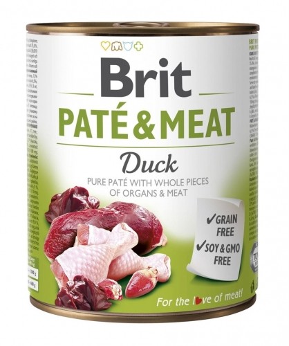 BRIT Paté & Meat with Duck - wet dog food - 800g image 1