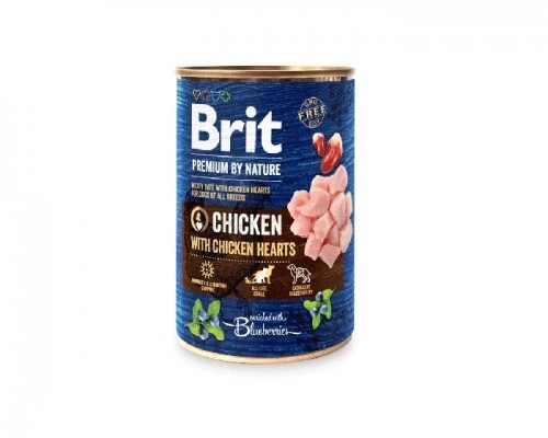 BRIT Premium By Nature Chicken and Hearts - wet dog food - 400 g image 1