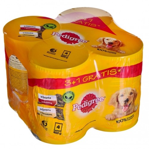 PEDIGREE Beef and chicken with jelly - Wet dog food - 4x400 g image 1