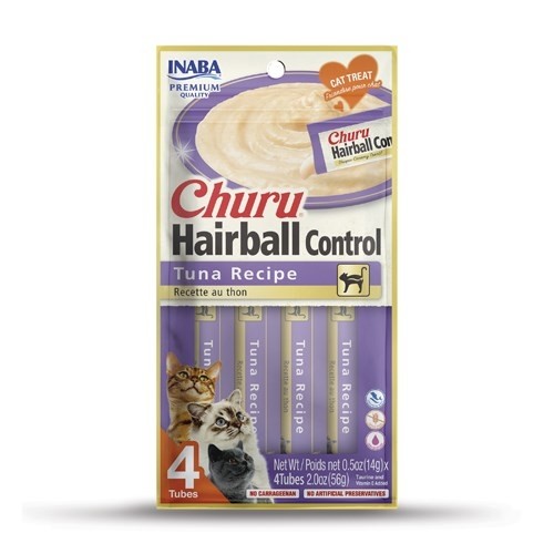 INABA Churu Hairball Tuna cat treat - 4x14 g image 1