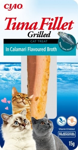 INABA Grilled Tuna in calamari flavoured broth - cat treats - 15 g image 1
