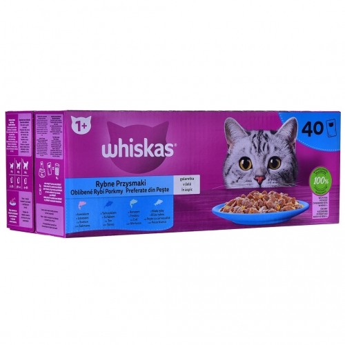 WHISKAS Fish Favourites in jelly - wet cat food - 40x85 g image 1