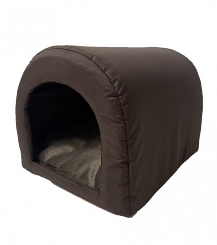 GO GIFT Dog and cat cave bed - brown - 40 x 33 x 29 cm image 1