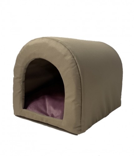 GO GIFT Dog and cat cave bed - camel - 40 x 33 x 29 cm image 1