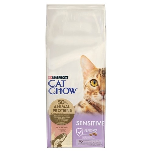 Purina Nestle Purina Cat Chow Adult Sensitive Salmon - dry food for cats- 15kg image 1