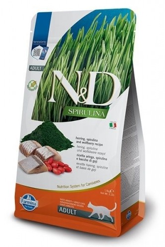 FARMINA N&D Spirulina Herring - dry cat food - 1.5 kg image 1