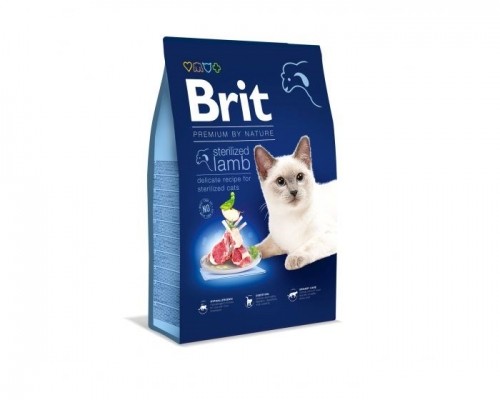 BRIT Premium by nature Sterilized Lamb - dry cat food - 8 kg image 1