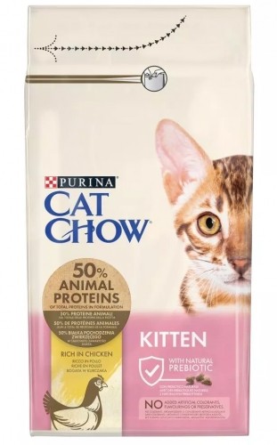 Purina Nestle Purina Cat Chow Kitten cats dry food Chicken 1.5 kg image 1