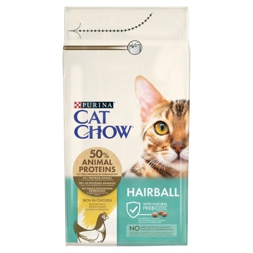 Purina Nestle Purina CAT CHOW HAIRBALL CONTROLL cats dry food 1.5 kg Adult Chicken image 1