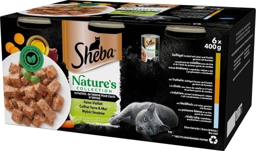 SHEBA Mixed flavours kit - wet cat food - 6x400g image 1