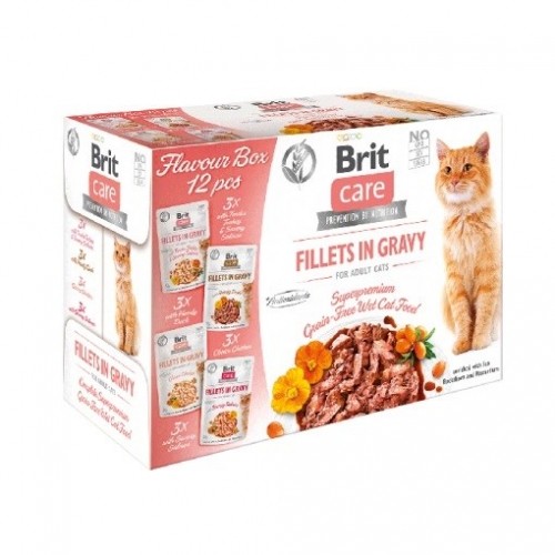 BRIT Care Cat Adult Fillets in Gravy - wet cat food - 12x 85g image 1