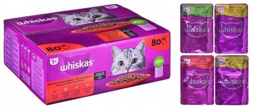 WHISKAS Classic meals in sauce - wet cat food - 80x85 g image 1