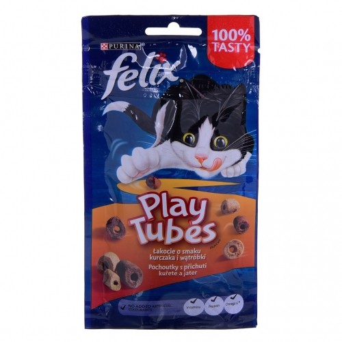 Purina Nestle FELIX Play Tubes Chicken, Liver  - dry cat food - 50 g image 1