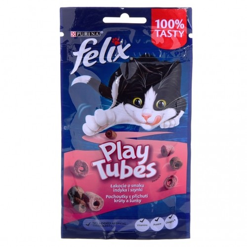 Purina Nestle FELIX Play Tubes Turkey, Ham  - dry cat food - 50 g image 1