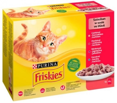 Purina Nestle Friskies Mix meat - wet cat food - 12 x 85 g image 1