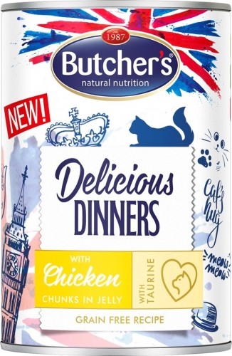 BUTCHER'S Delicious Dinners Chicken Jellied Pieces - wet cat food - 400g image 1
