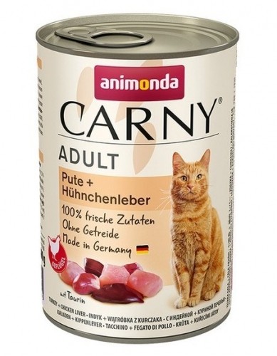 ANIMONDA Cat Carny Adult Turkey with chicken liver - wet cat food - 400 g image 1