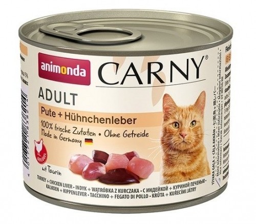 ANIMONDA Cat Carny Adult Turkey with chicken liver - wet cat food - 200 g image 1