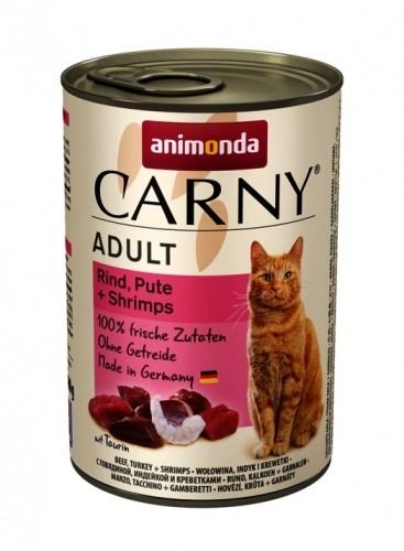 ANIMONDA Carny Adult flavour Beef Turkey and Prawns - wet cat food - 400 g image 1