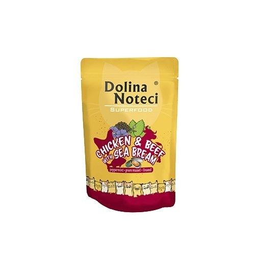 DOLINA NOTECI Superfood Chicken with beef and sea bream - wet cat food - 85 g image 1