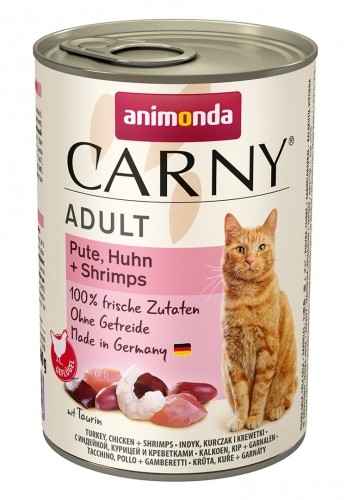 ANIMONDA Carny Adult flavour: turkey. chicken. prawns - wet cat food - 400g image 1