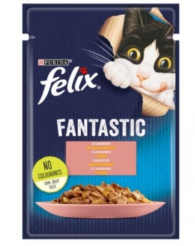 Purina Nestle FELIX Fantastic with salmon in jelly - wet food for cats - 85g image 1