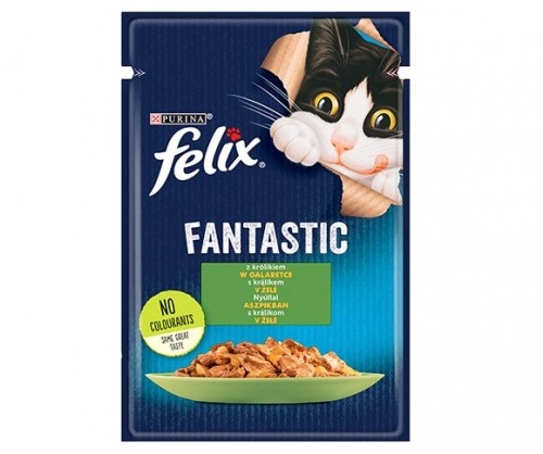 Purina Nestle Purina Felix Fantastic rabbit in jelly - wet cat food - 85g image 1