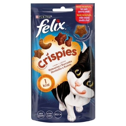 Purina Nestle FELIX Crispies Beef, Chicken - dry cat food - 45 g image 1
