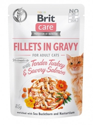 BRIT Care Fillets in Gravy turkey and salmon in sauce - wet cat food - 85 g image 1