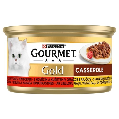 Purina Nestle GOURMET GOLD - Casserole beef and chicken 85g image 1