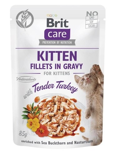 BRIT Care Cat Kitten Tender Turkey Pouch - wet cat food - 85 g image 1