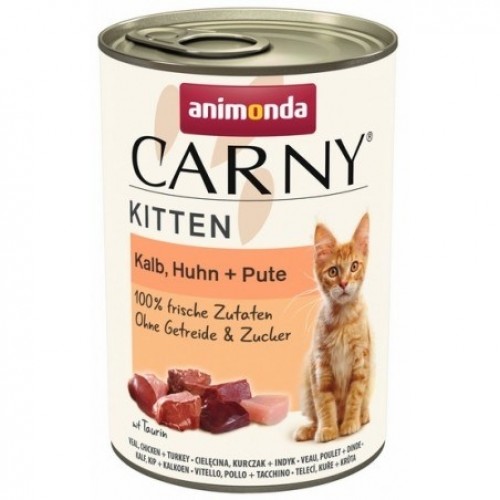 ANIMONDA Carny Kitten Veal Chicken Turkey - wet cat food - 400g image 1