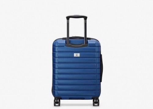 DELSEY SUITCASE SHADOW 5.0 55CM SLIM 4 DOUBLE WHEELS CABIN TROLLEY CASE BLUE image 1