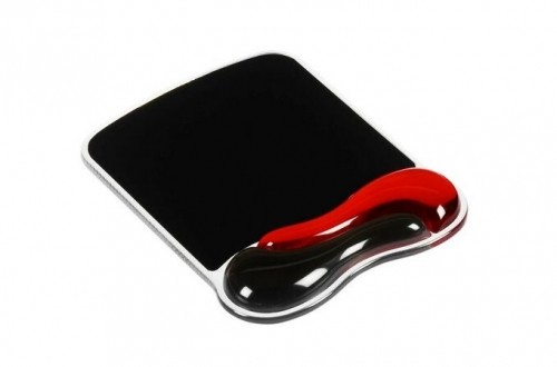 Kensington Duo Gel Mouse Pad with Integrated Wrist Support - Red/Black image 1