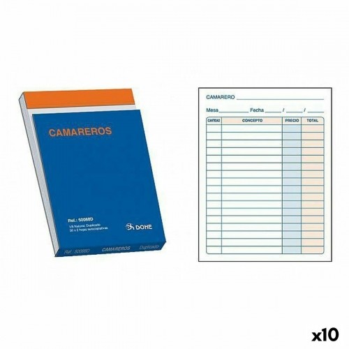 Waiters Book DOHE 50088D 1/8 100 Sheets (10 Units) image 1