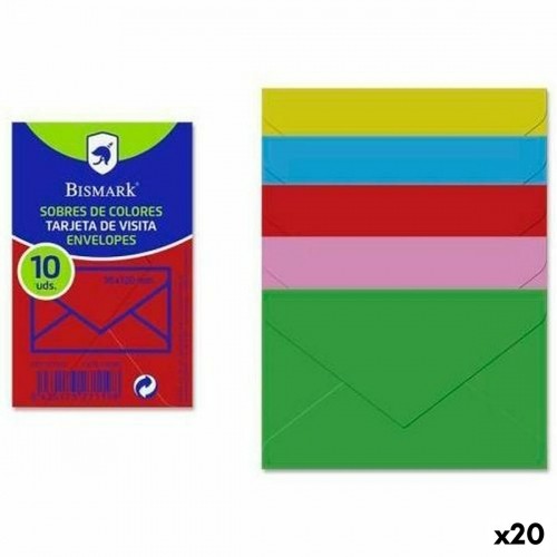 конверты Bismark бумага Разноцветный 7,6 x 12 cm (20 штук) image 1