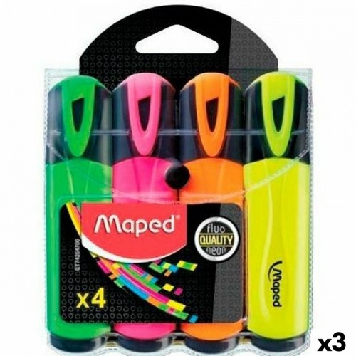 Набор флуоресцентных маркеров Maped Fluor Quality Neon Разноцветный (3 штук) image 1